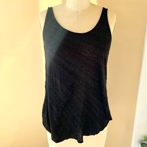 Black and white speckle tank top